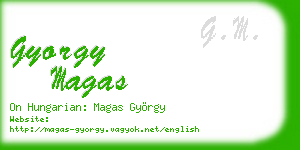 gyorgy magas business card